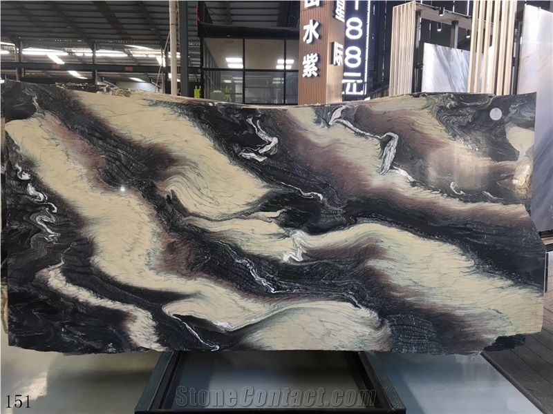 Landscape Purple Marble Background Wall Decoration