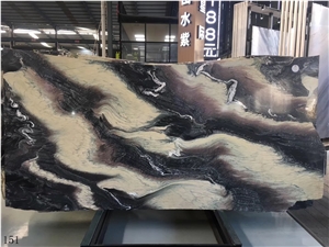 Landscape Purple Marble Background Wall Decoration