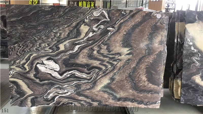 Landscape Purple Marble Background Wall Decoration