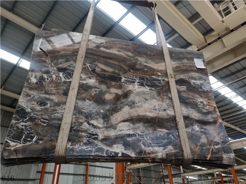 Louis Grey Gray Agate Marble for Countertop Vanity