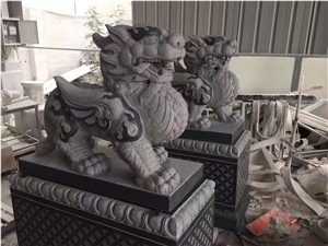 Lzdooor Guardian Sculpture G654 Pi Yao Statues
