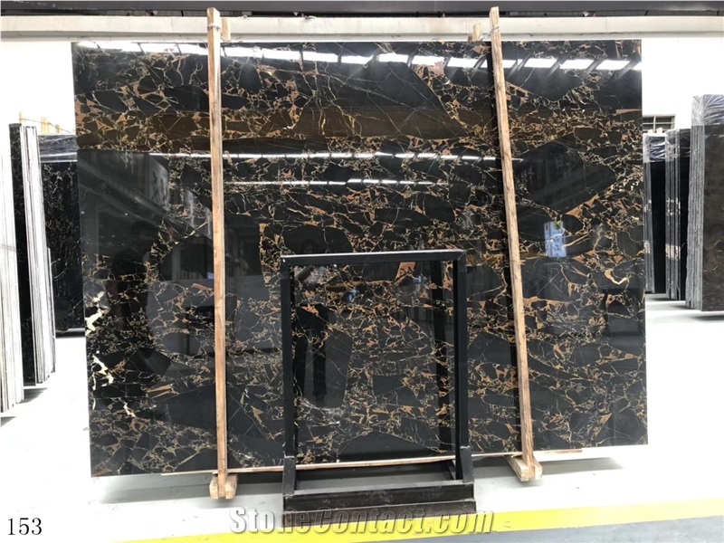 Nero Portoro Macchia Larga Black Gold Marble Slabs