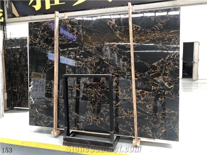 Nero Portoro Macchia Larga Black Gold Marble Slabs