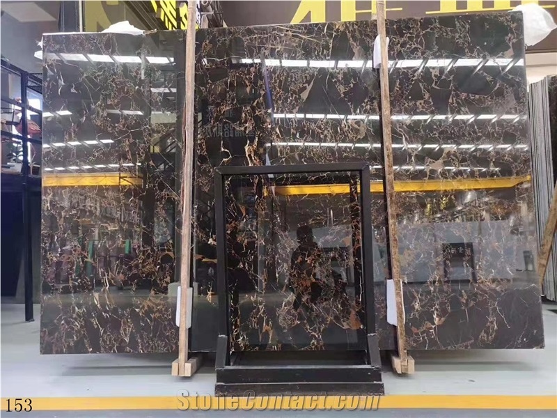Nero Portoro Macchia Larga Black Gold Marble Slabs