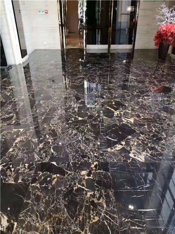 Nero Portoro Macchia Larga Black Gold Marble Slabs