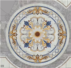 Square Water-Jet Medallions Mosaic Flooring Tiles