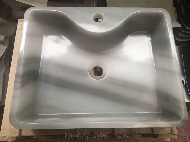 Straight Grain Jade Wood Square Bowls Onyx Sinks