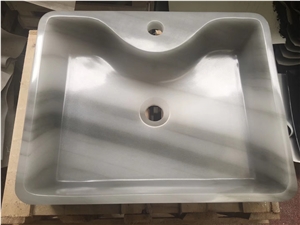 Straight Grain Jade Wood Square Bowls Onyx Sinks