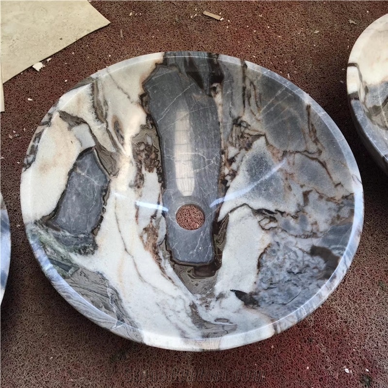 Viola Incense Lilac Marble White Black Stone Sinks