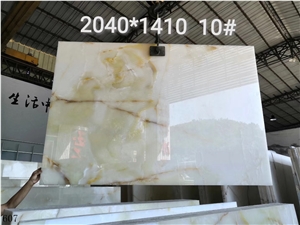 White Snow Onyx Iran Persian Slab