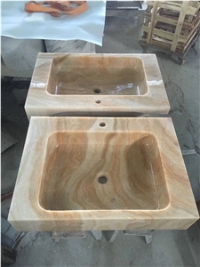 Wood Grain Onyx Rectangle Basins Top Jade Sinks