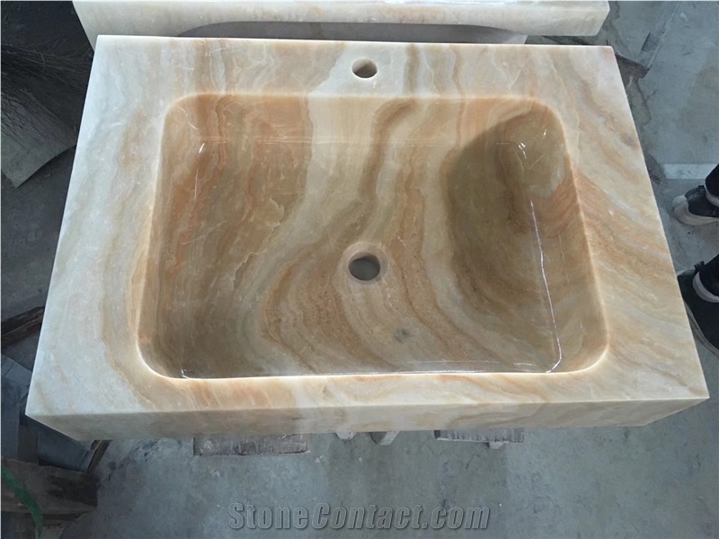 Wood Grain Onyx Rectangle Basins Top Jade Sinks