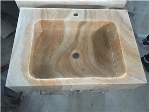 Wood Grain Onyx Rectangle Basins Top Jade Sinks