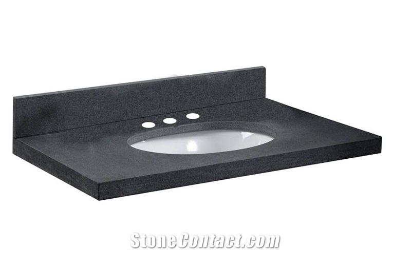 Shanxi Black Granite Polish Vanity Top Of Bathroom