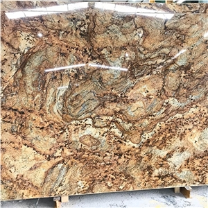Good Price Brazil Golden Storm Granite Stone Slabs