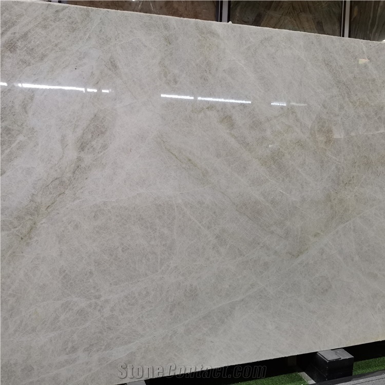 Natural Victoria Fall White Quartzite Slab