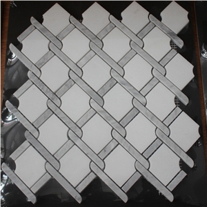 Thassos White Marble Mosaic Tiles