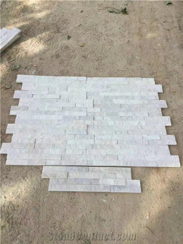 White Quartzite S Type Culture Stone Spilt Face
