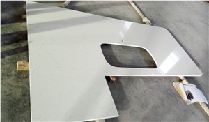 Artificial Bianco Carrara White Quartz Bath Tops