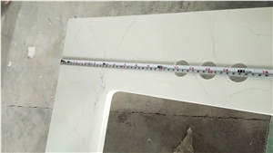 Artificial Bianco Carrara White Quartz Bath Tops