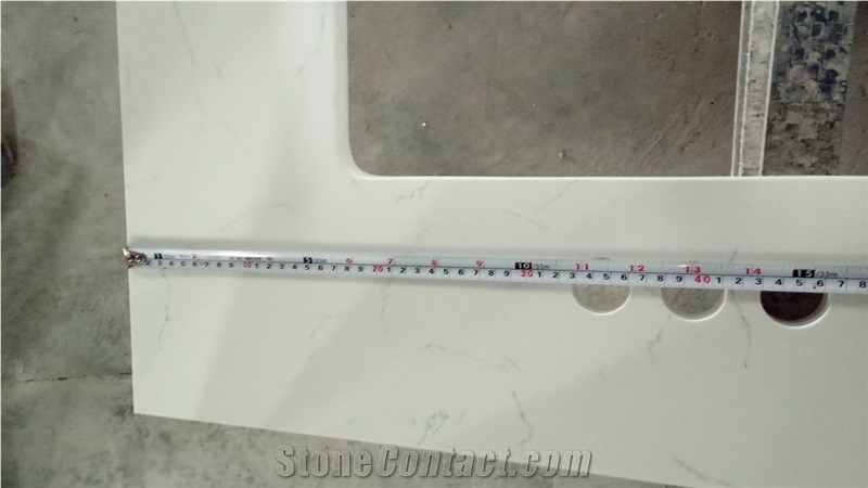 Artificial Bianco Carrara White Quartz Bath Tops