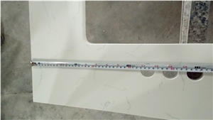 Artificial Bianco Carrara White Quartz Bath Tops