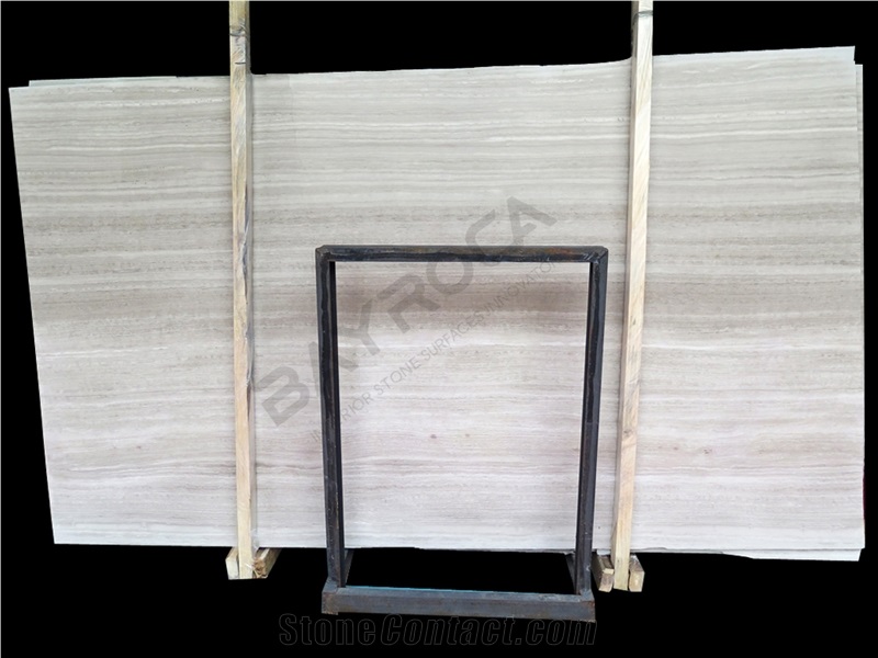Chenille White Wooden Marble Slabs Limestone Slabs