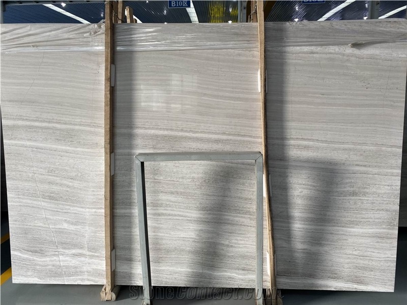 Chenille White Wooden Marble Slabs Limestone Slabs