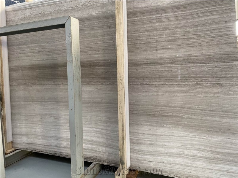 Chenille White Wooden Marble Slabs Limestone Slabs