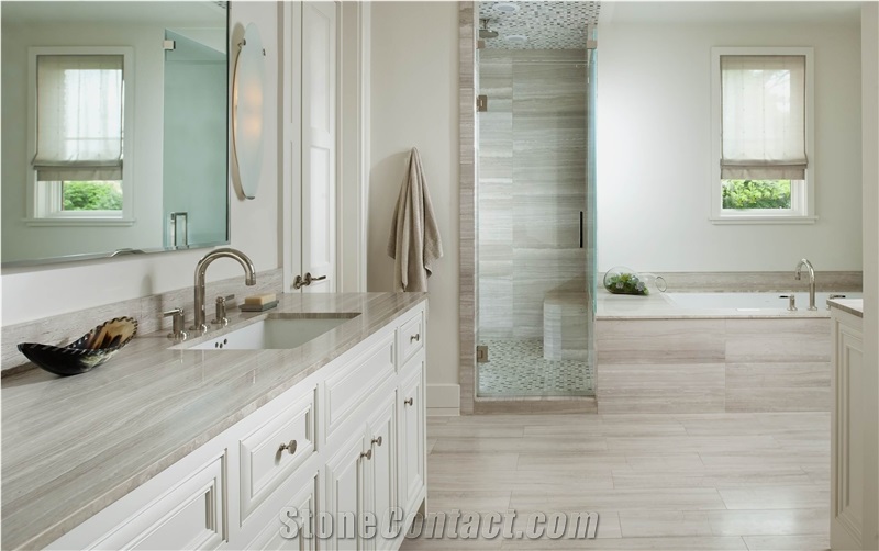 Chenille White Wooden Marble Slabs Limestone Slabs