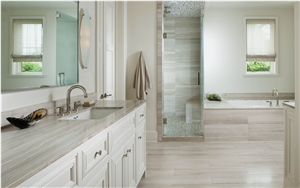 Chenille White Wooden Marble Slabs Limestone Slabs