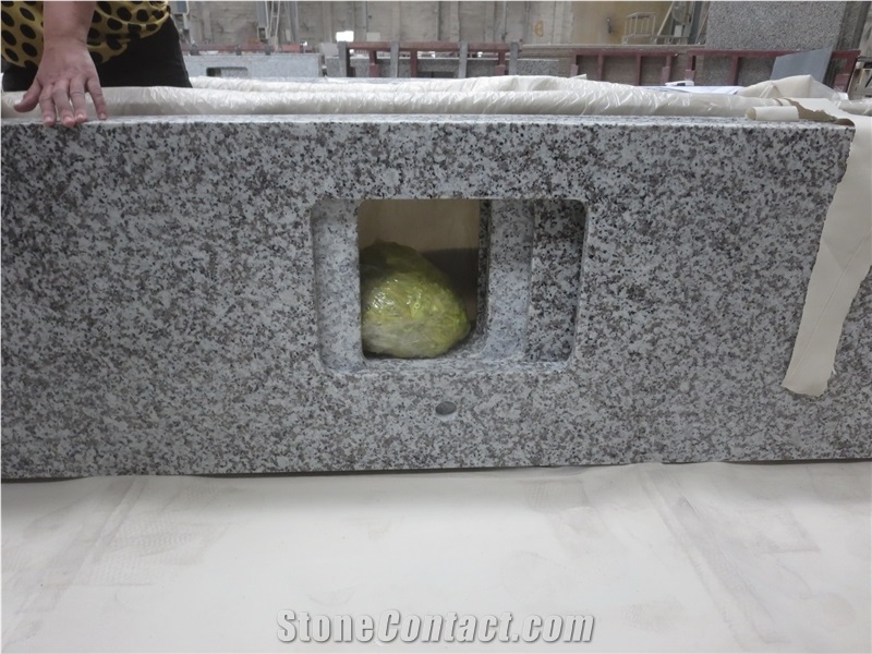 China Pauline Grey Granite Customized Vanity Tops
