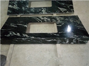 China Titanium Cosmos Black Granite Kitchen Tops