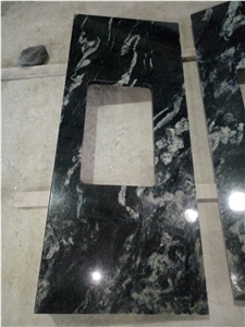 China Titanium Cosmos Black Granite Kitchen Tops