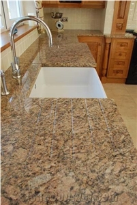 Giallo Fiorito Yellow Granite Kitchen Countertops