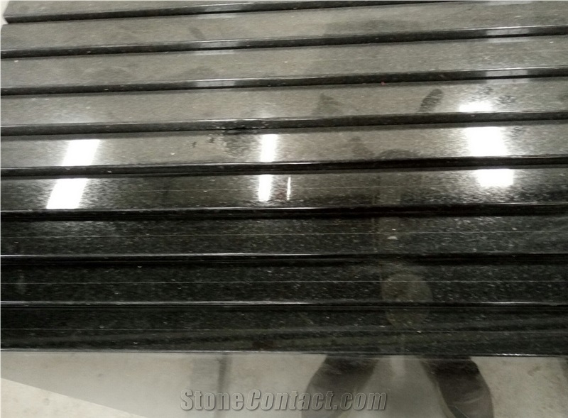 Indian Polished Black Galaxy Granite Countertop