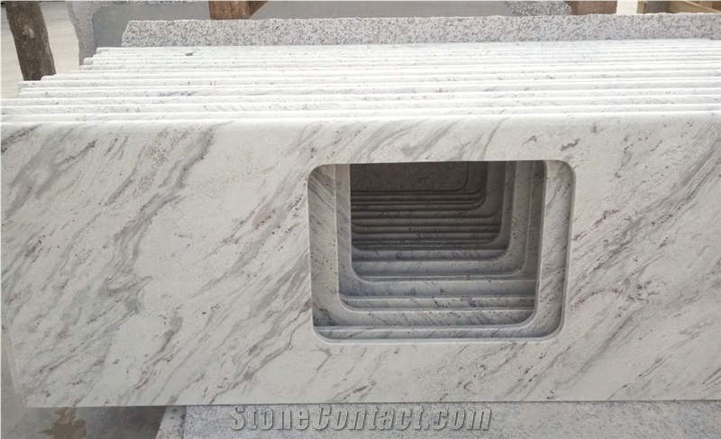 New River White Granite Hotel Bath Vanity Tops