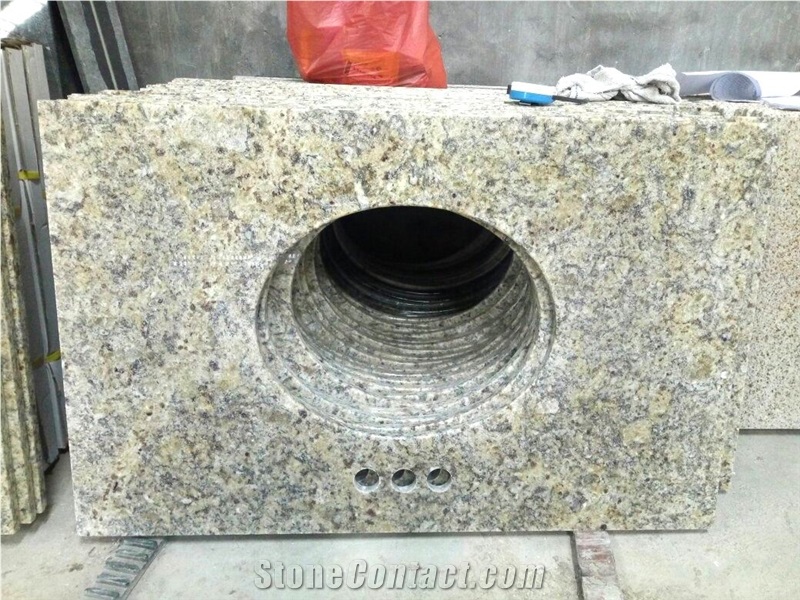 New Venetian Gold Granite Bath Vanity Countertop