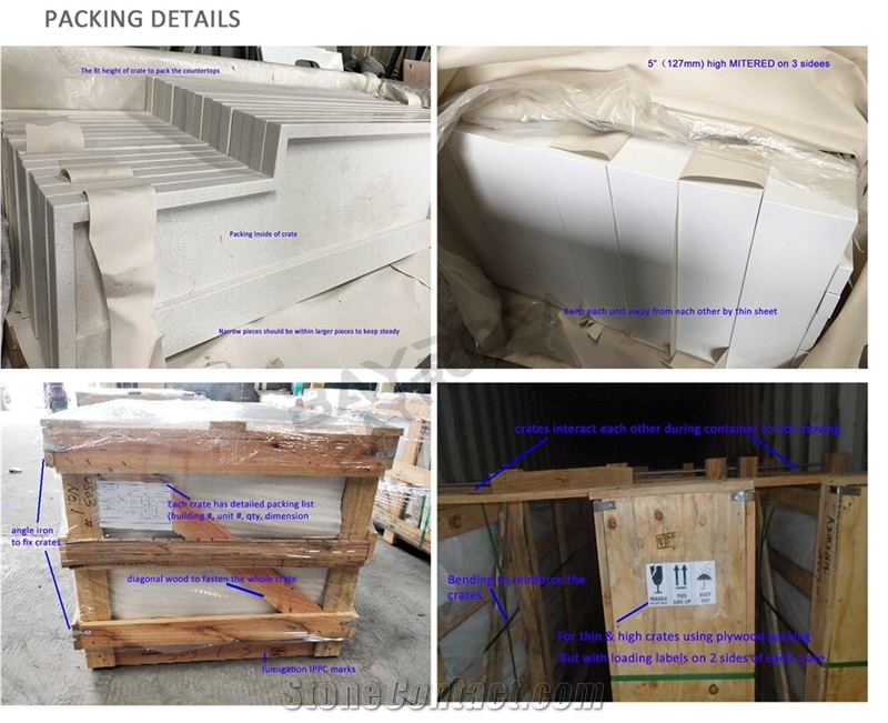 Spray White Sea Wave Prefab Countertops Bath Tops