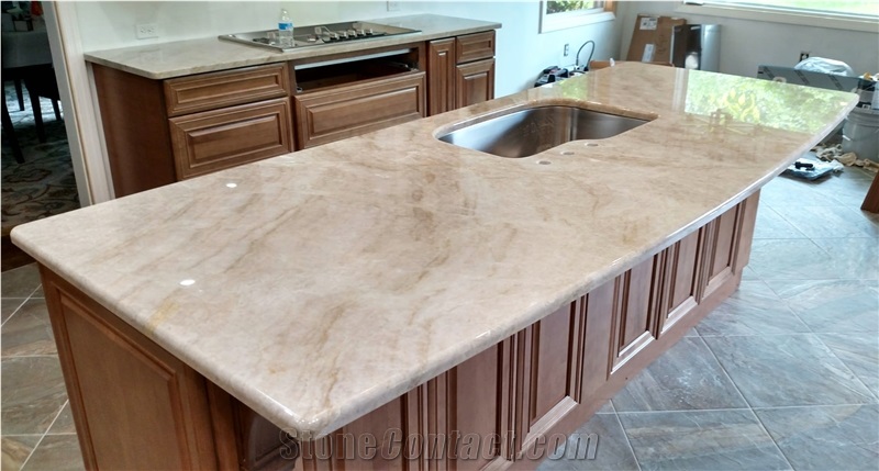 Taj Mahal Natural Quartzite Custom Countertops