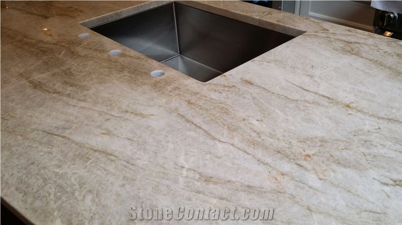 Taj Mahal Natural Quartzite Custom Countertops