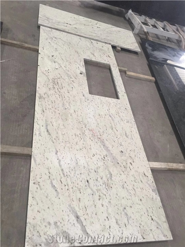 Srilanka White Custom Granite Kitchen Countertop