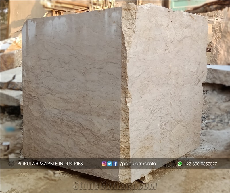Desert Wave Fancy Marble Pakistan Marble Blocks