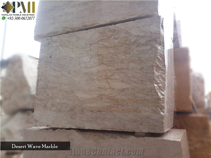 Desert Wave Fancy Marble Pakistan Marble Blocks