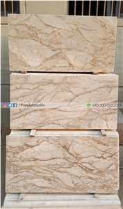 Fancy Beige Marble Slabs, Tiles from Pakistan