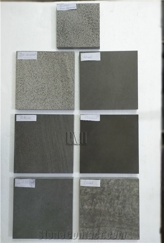 Gray Basalt Stone Honed, Antique and Bush Hammered
