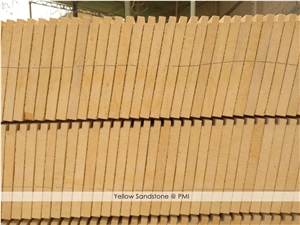 Light Yellow Sandstone Tiles Honed & Bush Hammered