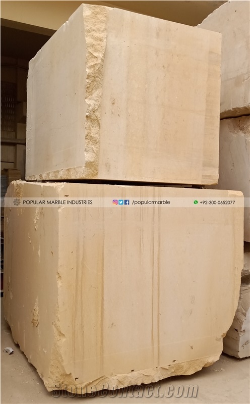 Pakistani Beige Limestone Blocks for Exterior Wall Projects