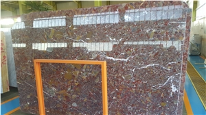 Red Conglomerate Marble Slabs