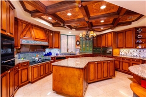 Granite Countertop, Porcelain Backsplash